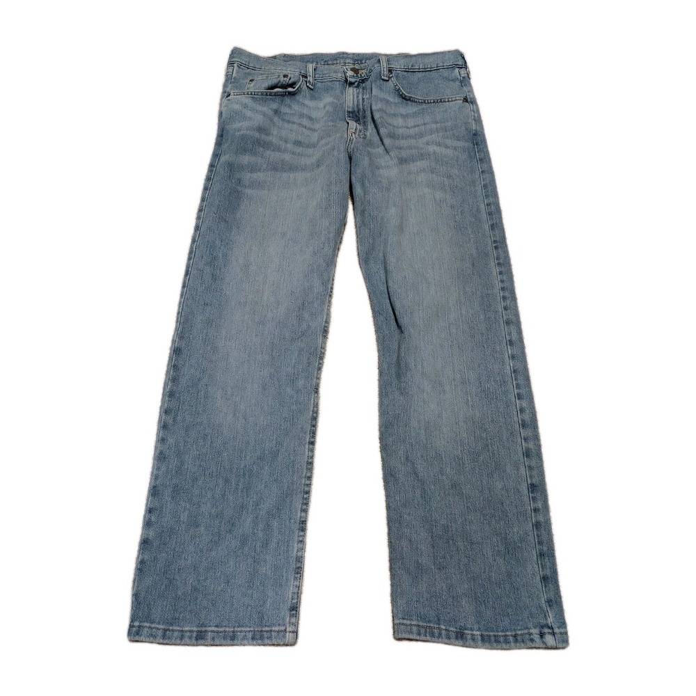 Wrangler Mens Size 36 X 290Straight High Rise Medium Wash Denim Blue Jeans